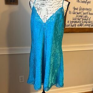 Victoria's Secret Turquoise Lace Chemise